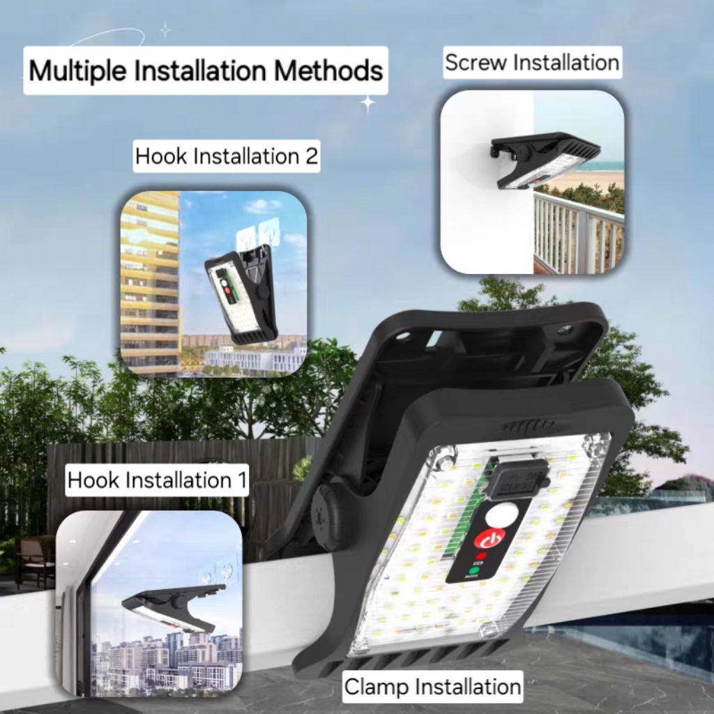 Solar Clip Light || Lampu Tembak Solar Panel Tenaga Surya