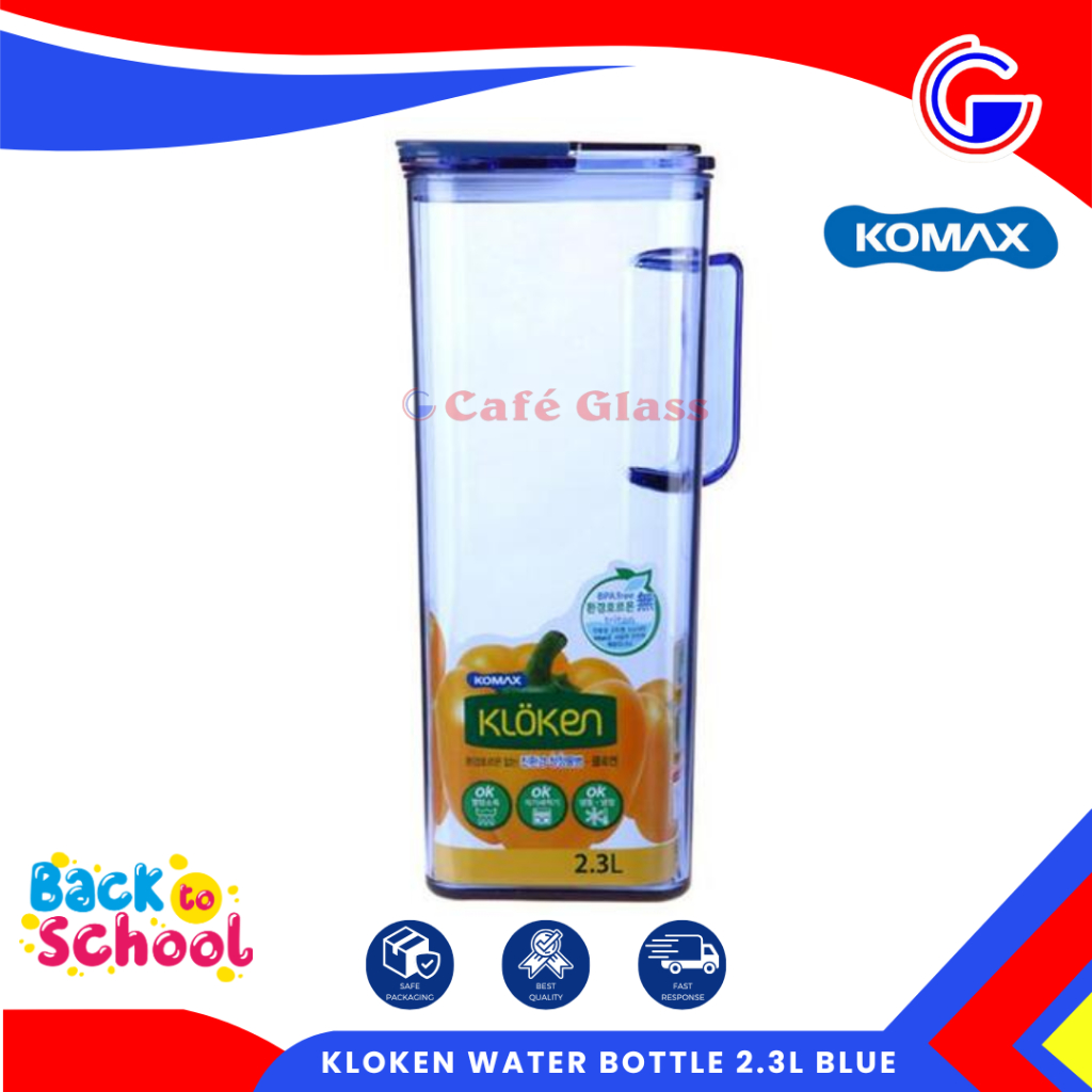 BOTOL MINUM KULKAS | BPA FREE BOTTLE WATER 2.3 LITER | KLOKEN WATER BOTTLE 2.3L BLUE