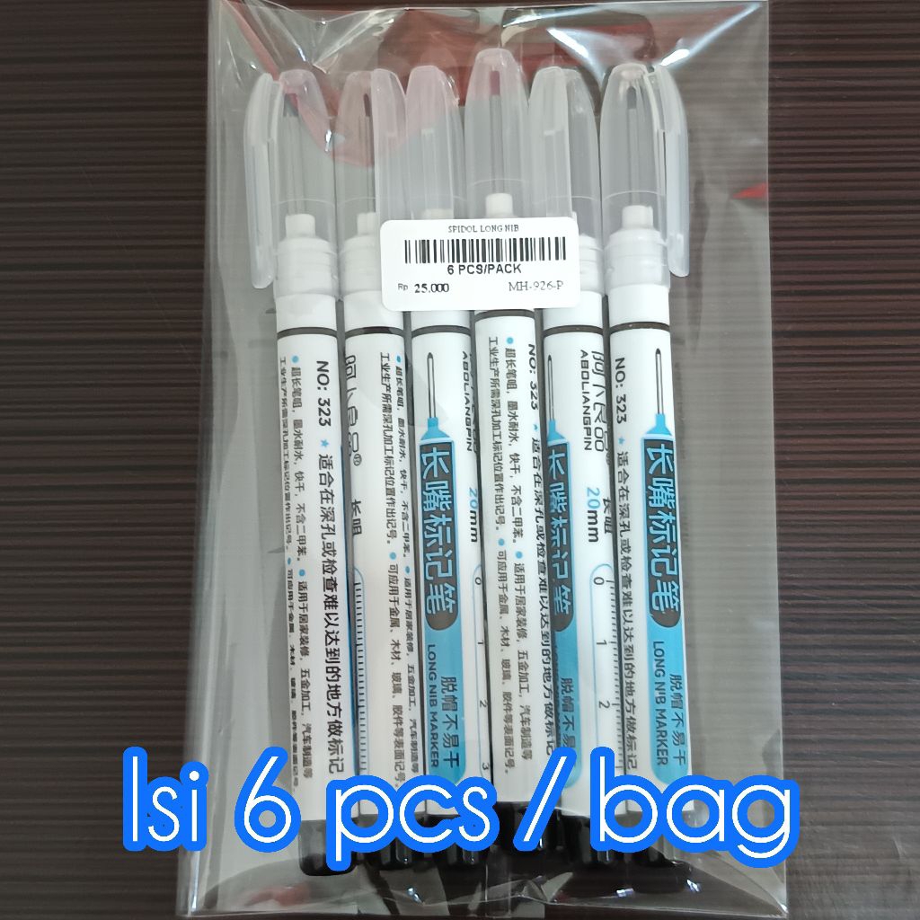 

D3W! Spidol Long Nib Marker, isi 6 pcs / pack ( MH 926 P )