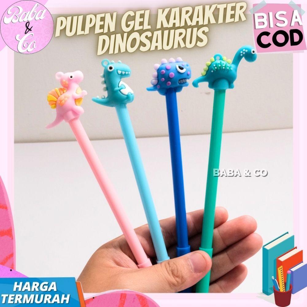 

PULPEN DINOSAURUS LUCU UNIK PEN GEL HITAM KARAKTER DINO KARTUN IMUT PEN DINOSAURUS KARET LUCU UNIK PEN GEL KARAKTER DINO