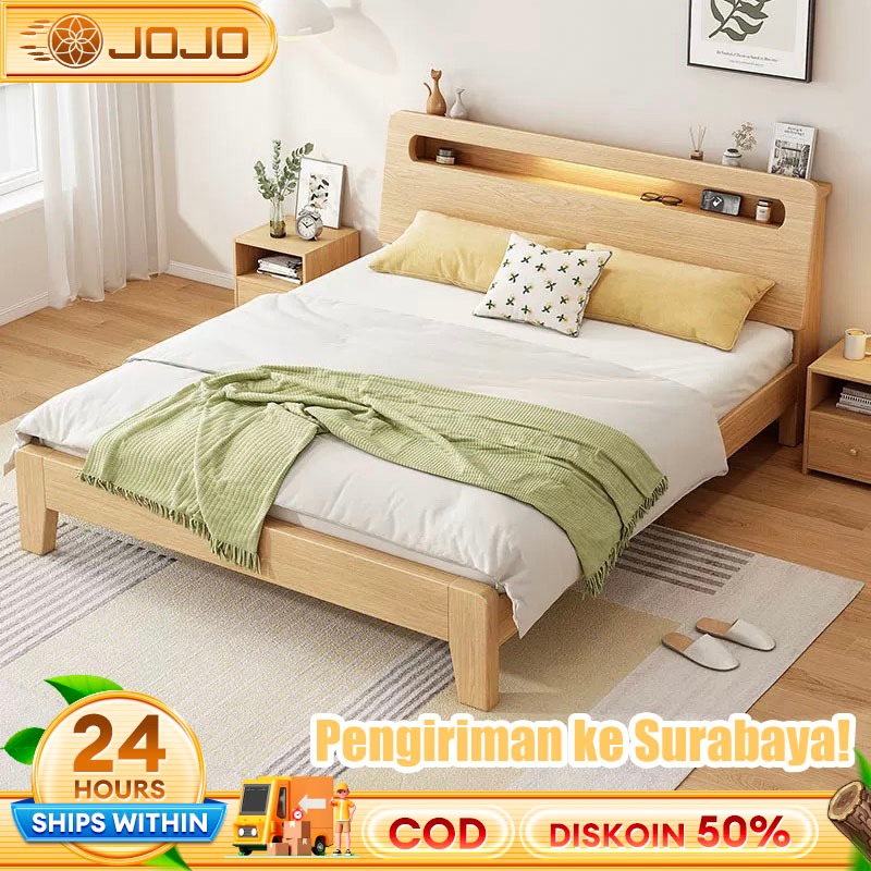 Dipan Tempat Tidur Kayu Asli tempat tidur kayu sandaran tempat tidur  Dipan Minimalis dipan kayu min