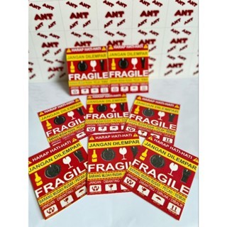 

50pcs 100pcs Sticker Fragile / Macam-macam Sticker Fragile Barang Pecah Belah / Produksi Sendiri