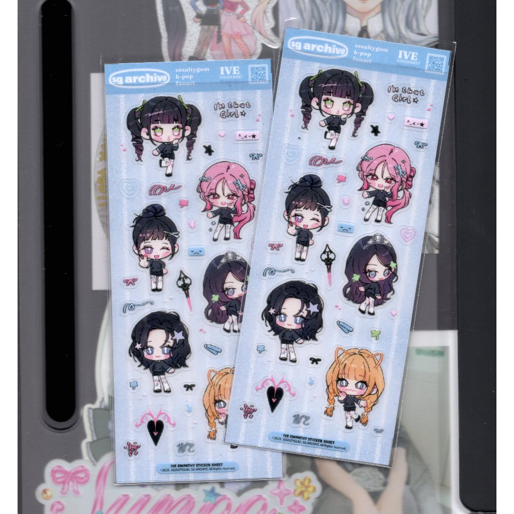 

IVE ★ Empathy Transparent Sticker Sheet (fanmade)