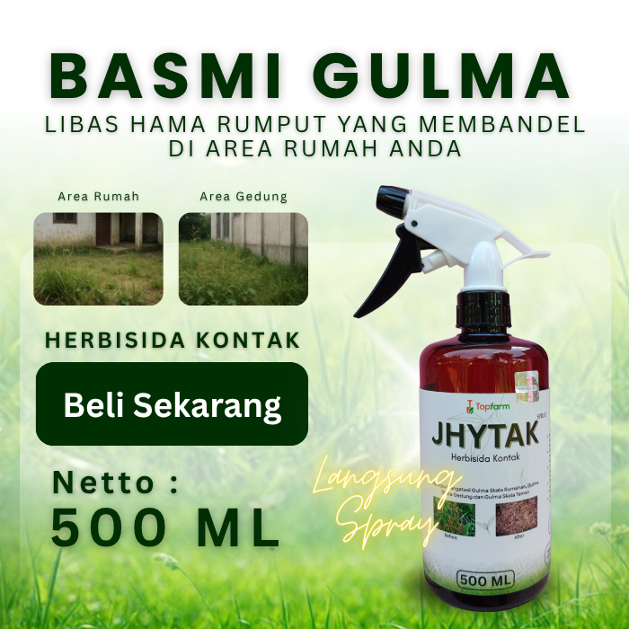 Herbisida Kontak Spray Topfarm 500 ML / Obat Hama Tanaman Rumput Liar / Obat Basmi Rumput Liar / Cai