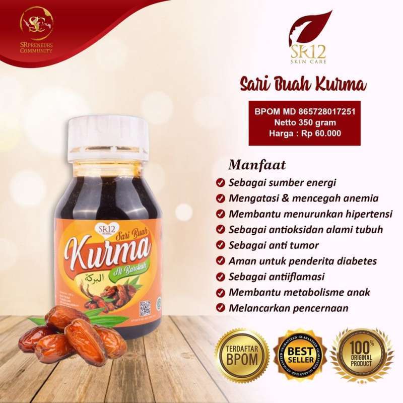 

Sari buah kurma SR12 Albaroqah 350gr