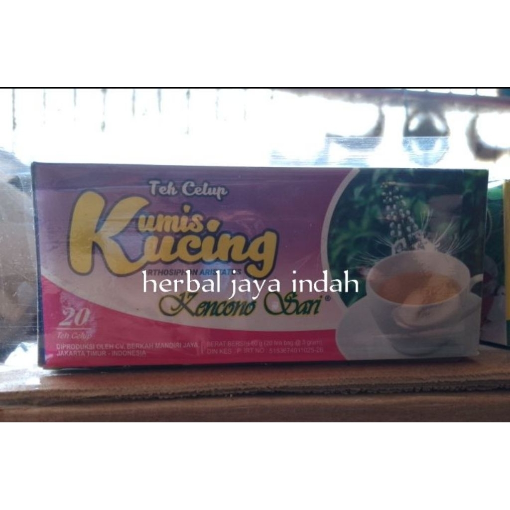 

teh kumis kucing Kencono sari.herbal organik 100 % alami isi 20pcs teh celup.
