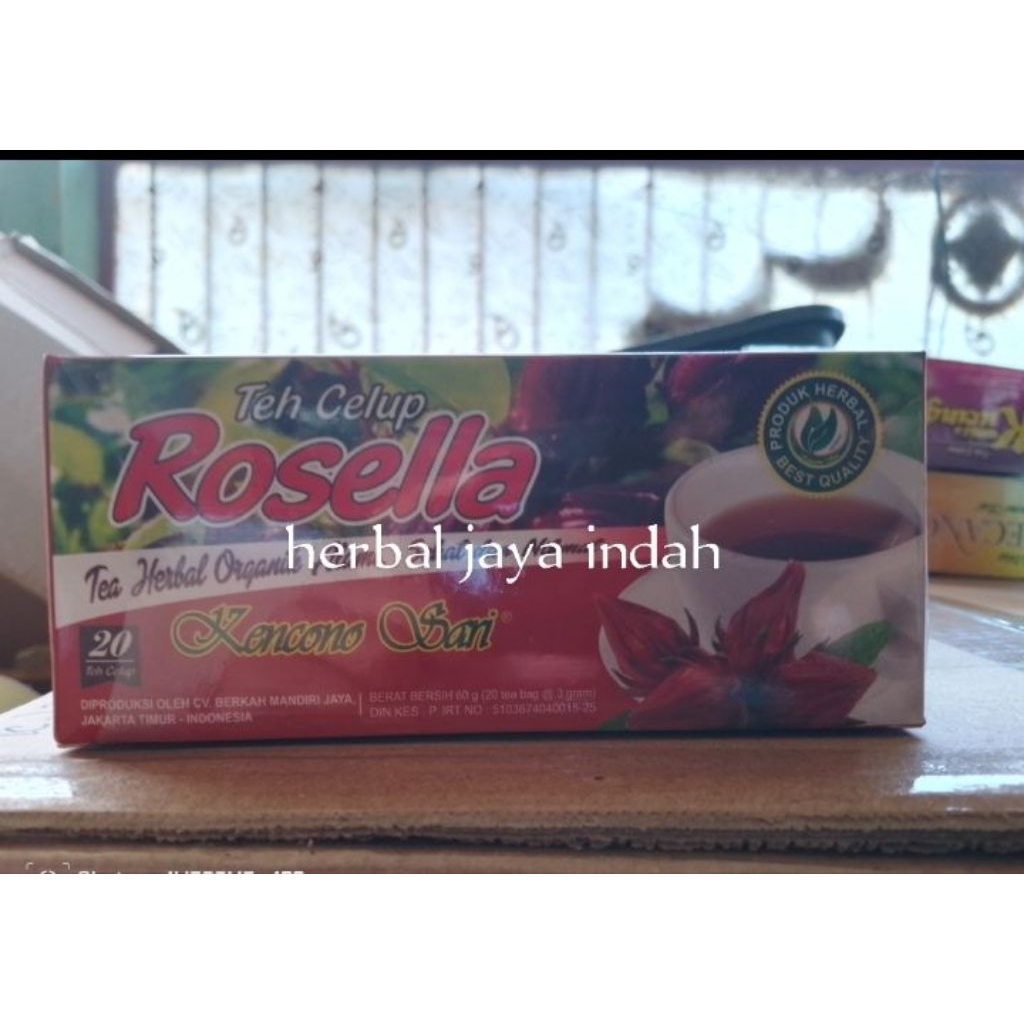 

teh Rosella Kencono sari.teh herbal alami isi 20pcs teh celup.