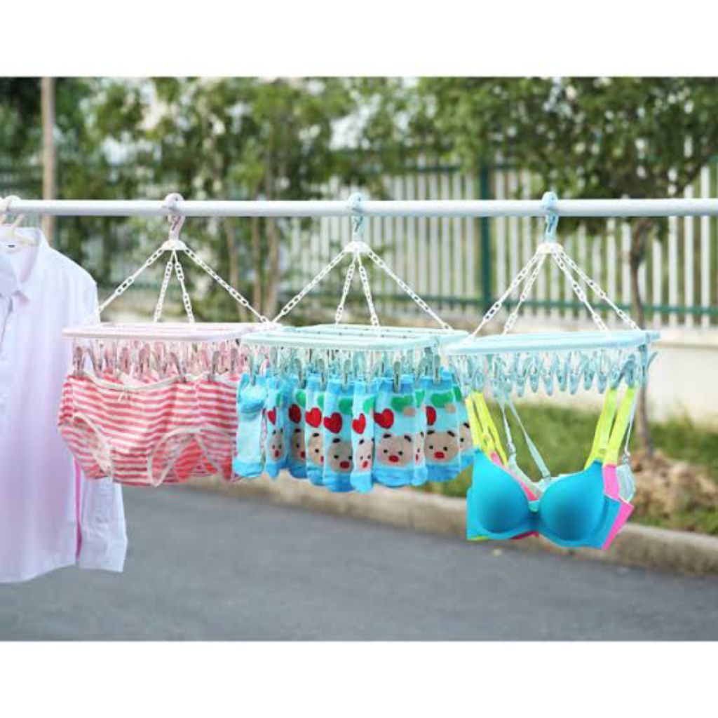 YN423 Hanger jepitan jemuran CD segiempat