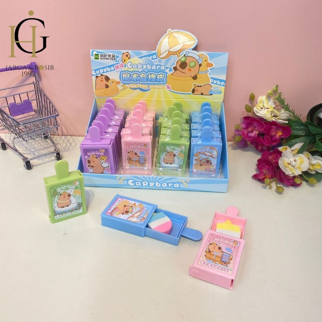 

PENGHAPUS MISTERY ICE CREAM STICK CAPYBARA ER-1909 LUCU IMUT KADO UNIK
