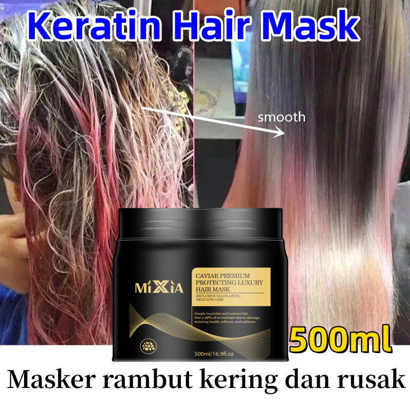 500ml Rambut Masker Rambut Keratin untuk Rambut Kering dan Rusak 500mL Rambut Keratin Masker Rambut 
