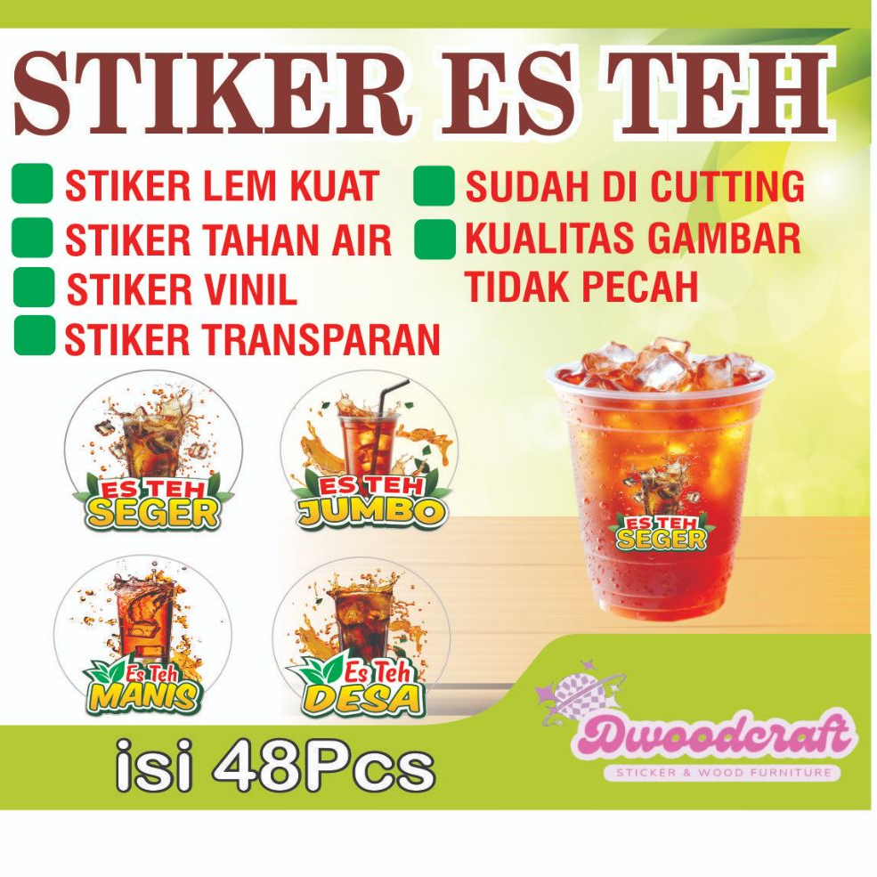 

STIKER GELAS CUP ES TEH | STIKER CUP GELAS MINUMAN