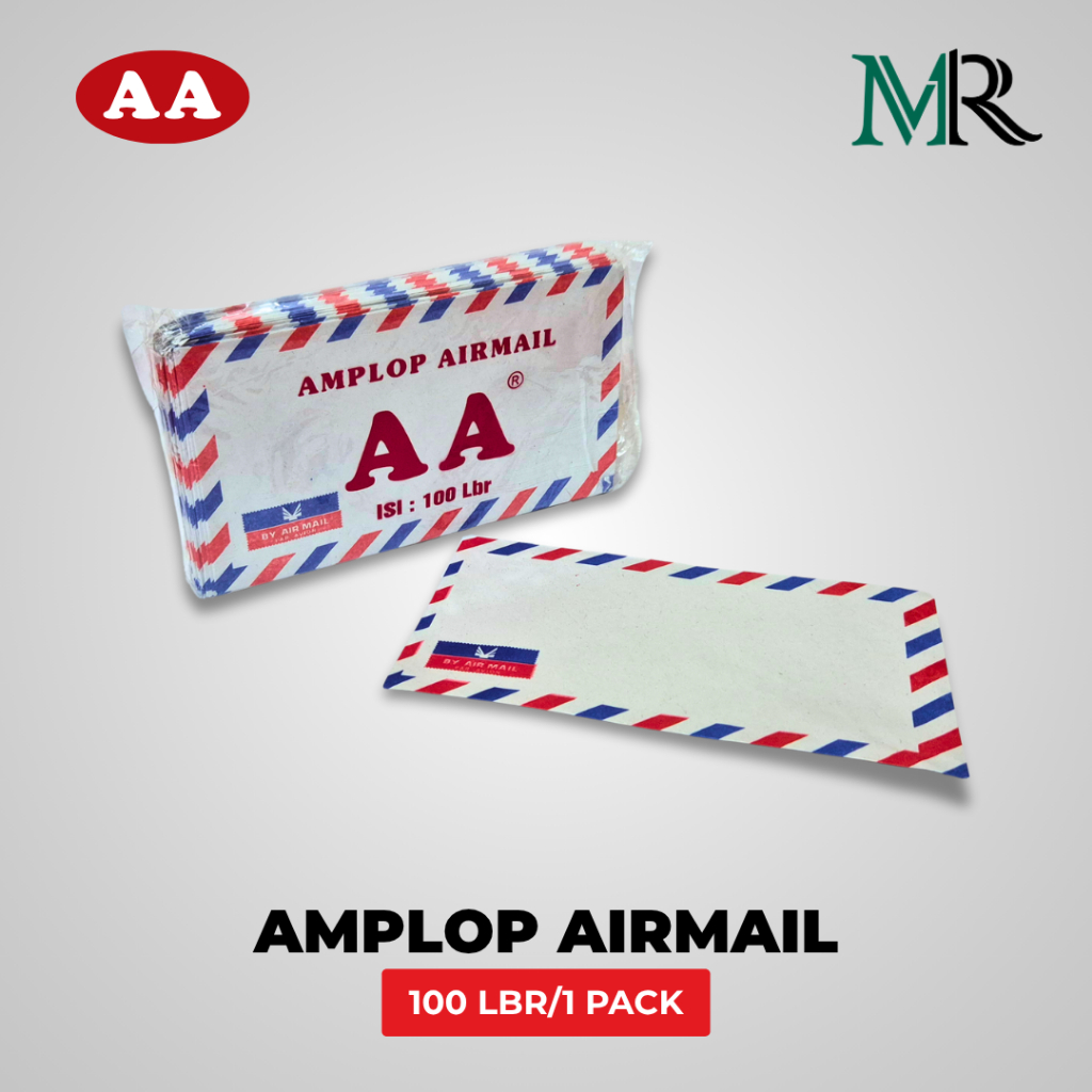 

Amplop Airmail AA - 1 Pack Isi 100 Lembar - Ukuran 15x8.3cm - Tanpa Perekat