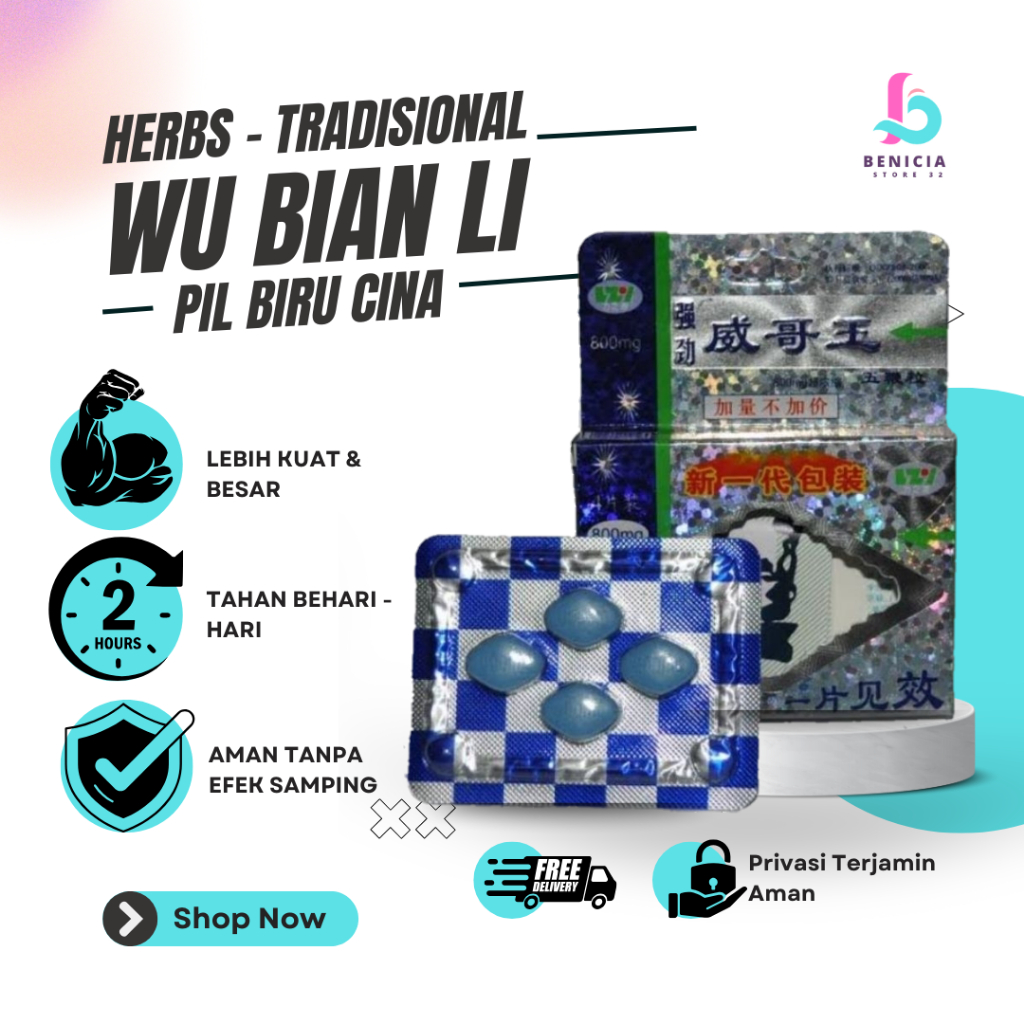 ASLI PIL BIRU CINA ASLI 100% ORIGNAL - OBAT PRIA TAHAN LAMA MENAMBAH STAMINA