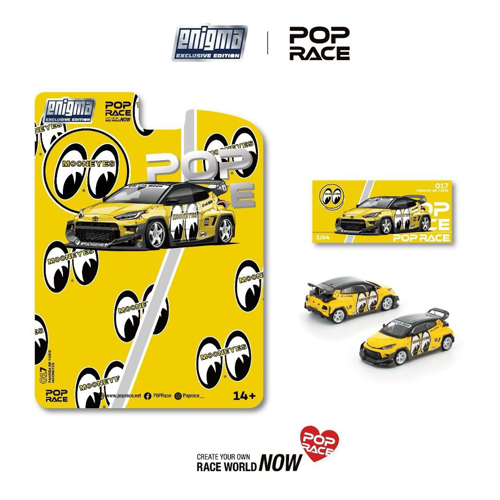 Pop Race 1:64 Pandem GR Yaris Mooneyes