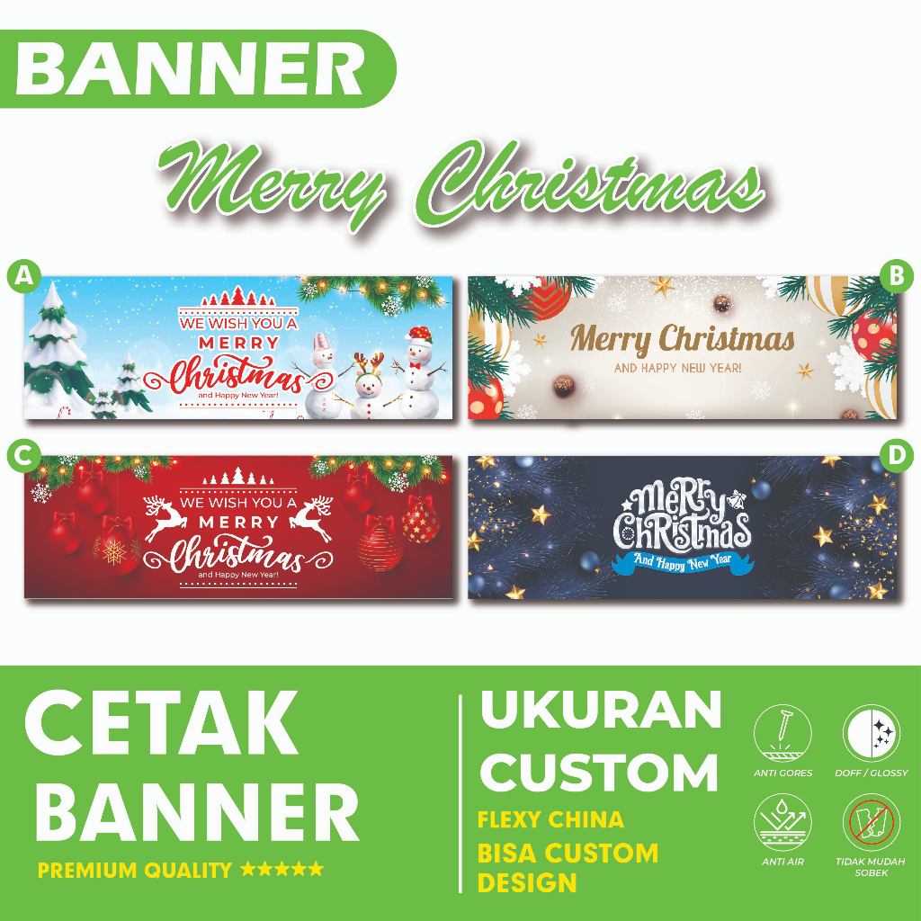 Cetak Spanduk Banner Natal dan Tahun Baru