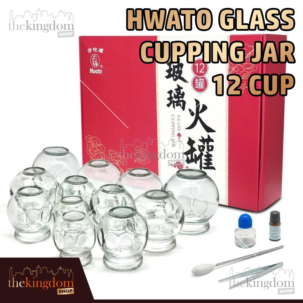 Hwato Glass Cupping Jar Kop Angin Kaca  12 Cup Alat Bekam Kaca Cupping Therapy Hwato