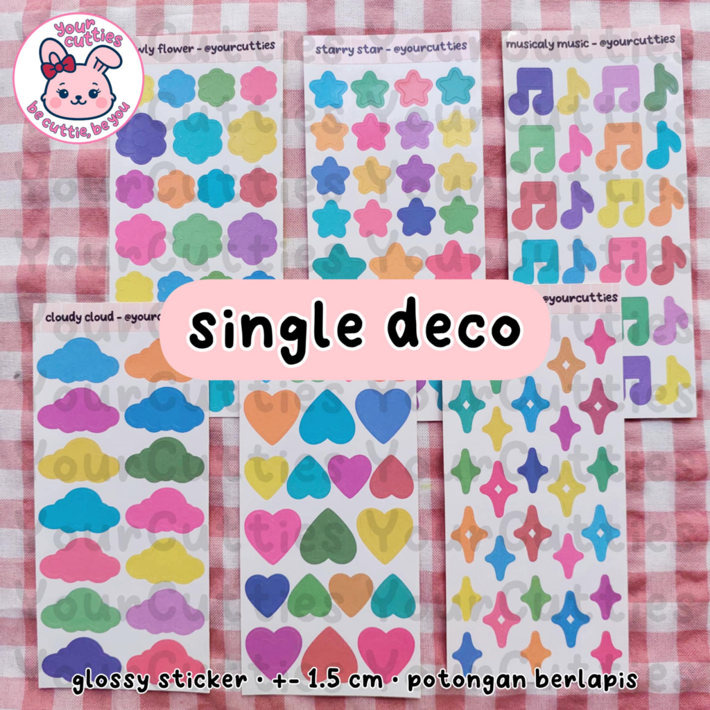 

[SHEET] STIKER SINGLE DECO HIASAN MINI ESTETIK LUCU TWINKLE