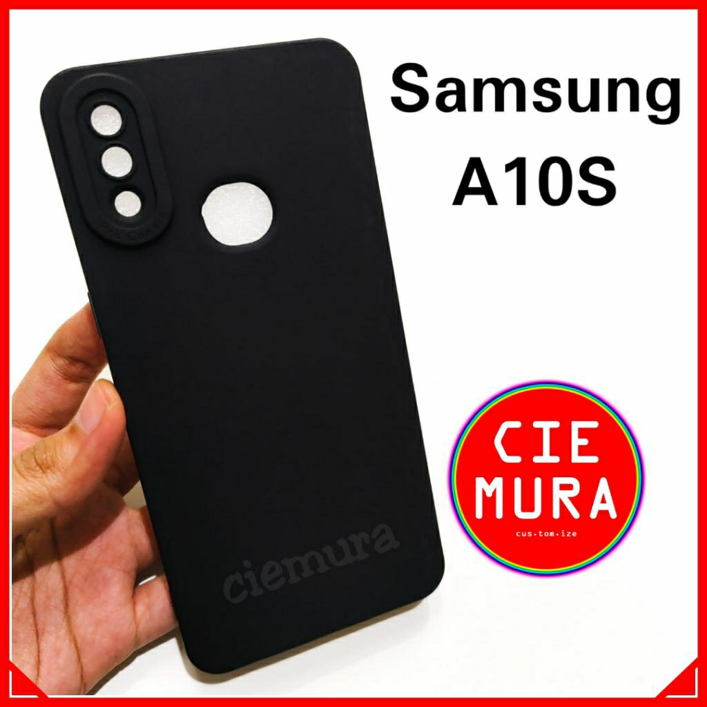 CIE Case Hitam Samsung A10s Black Matte Softcase Polos Lentur Slim Silikon HP Ciemura