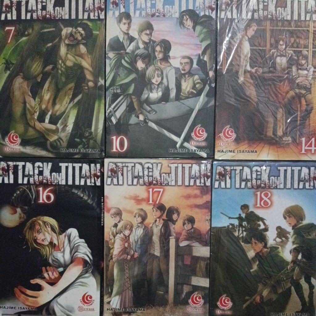 komik Attack on titan bekas