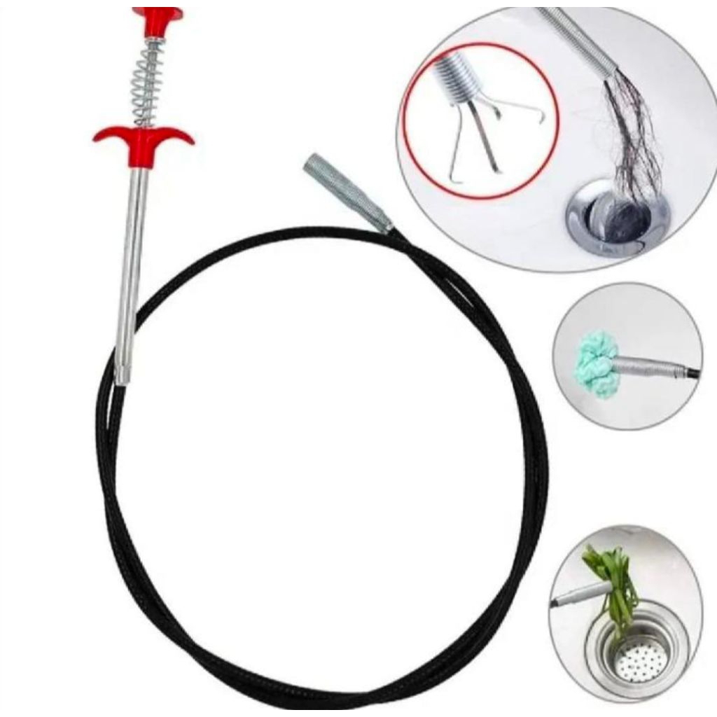 kawat penjepit sampah saluran air pipa wastafel mampet