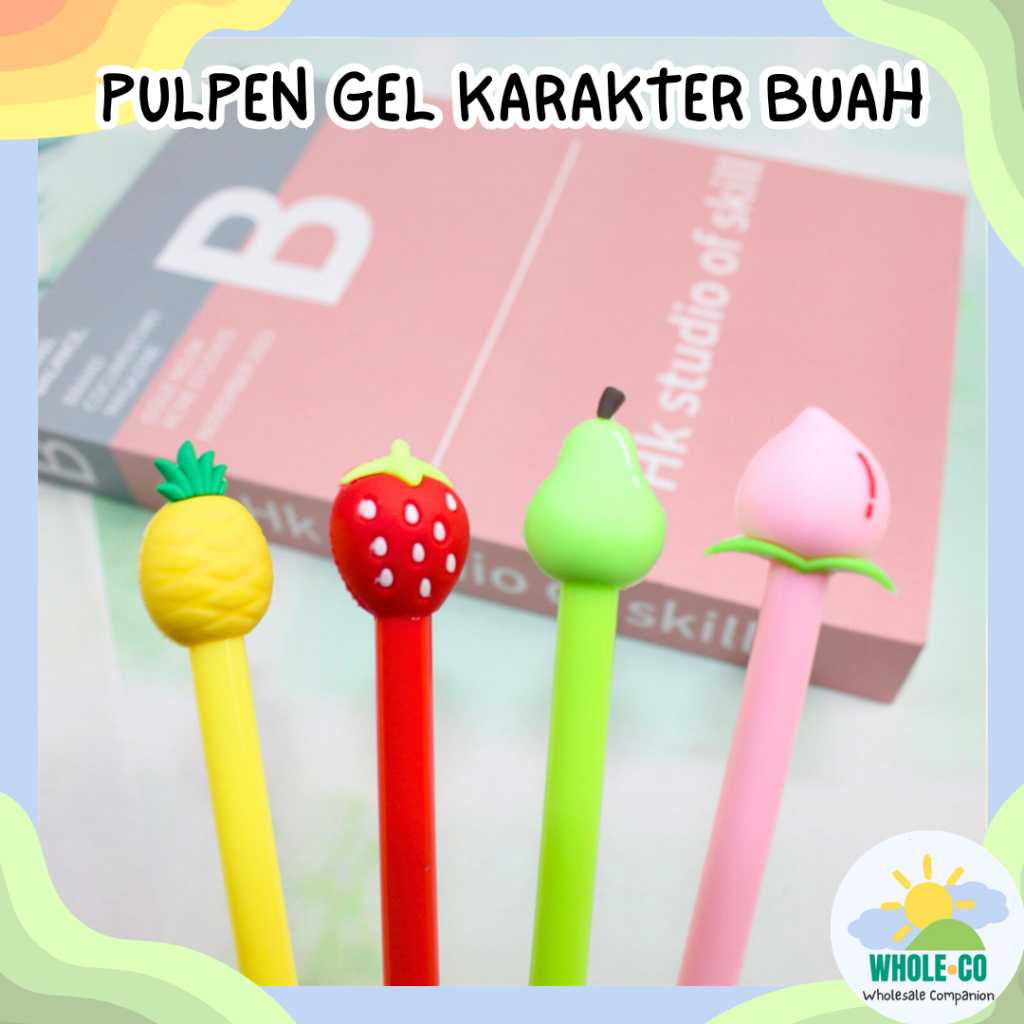 

Pulpen Gel Karakter Buah Buahan Premium Peach Pir Nanas Strawberry Fruits Lucu Unik Imut Termurah Grosir Cod