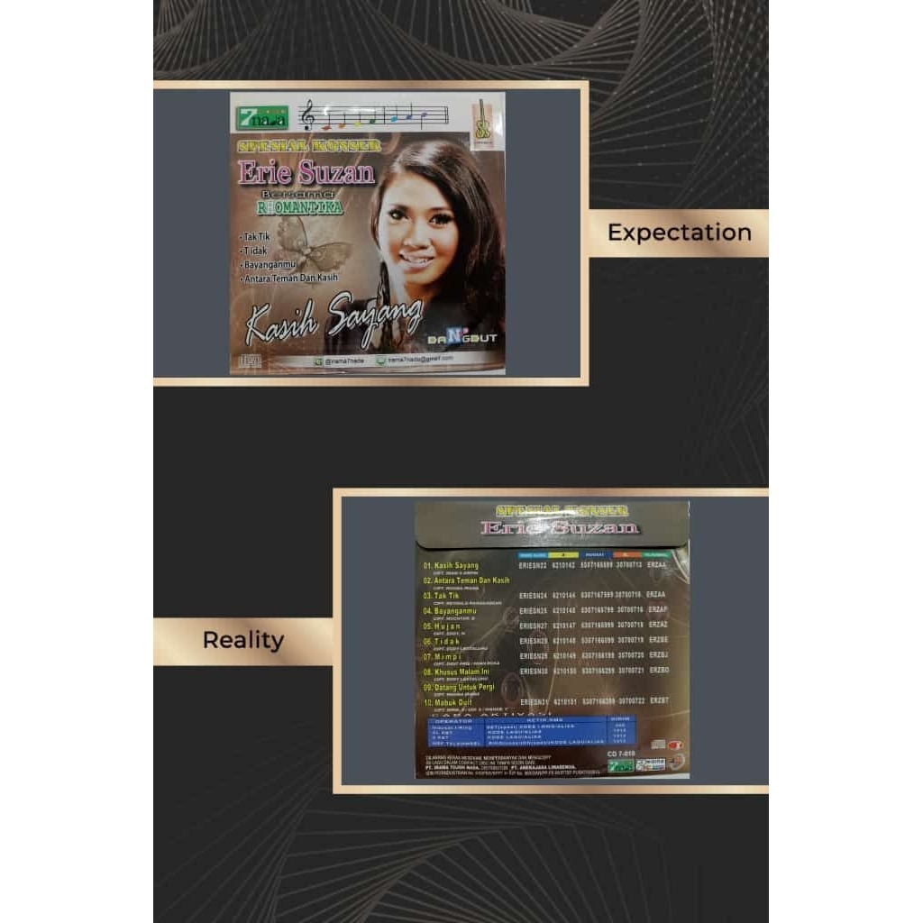 CD audio dangdut Erie Suzan