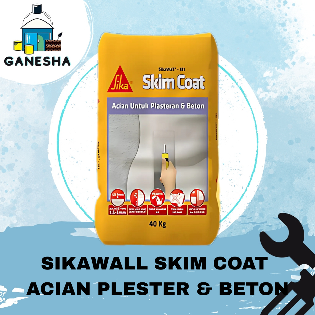 Sika Skim Coat Acian Untuk Plasteran & Beton 40 Kg