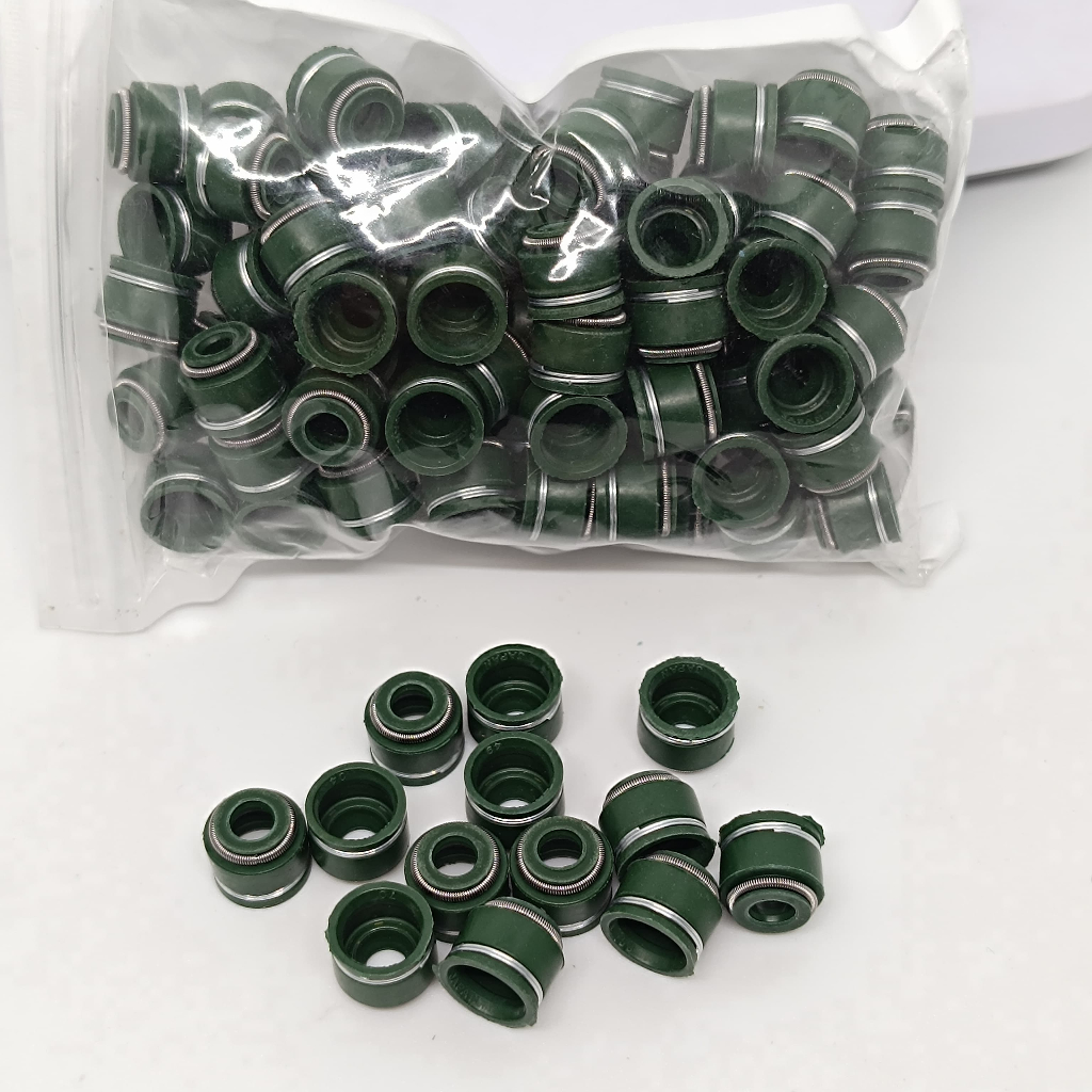 (HARGA UNTUK 100 PCS) SEAL KLEP GRAND/SUPRA/KARISMA/BEAT 2 PER POLOS JAPAN HONDA hijau seal klep