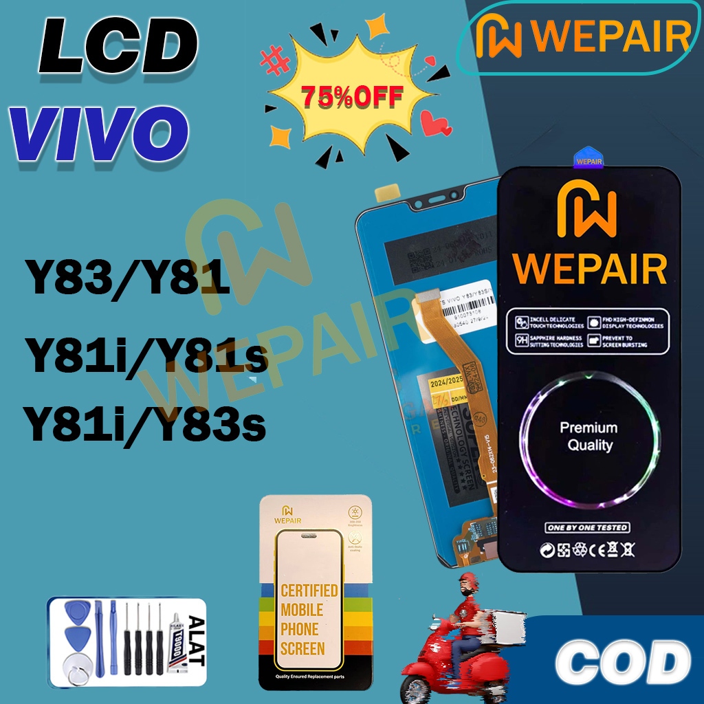 Layar LCD HP Ori VIVO Y81/Y83/Y83A/Y81i/Y81s/Y83s WEPAIR LCD Fullset Original 100% +Bebas Toolkit un