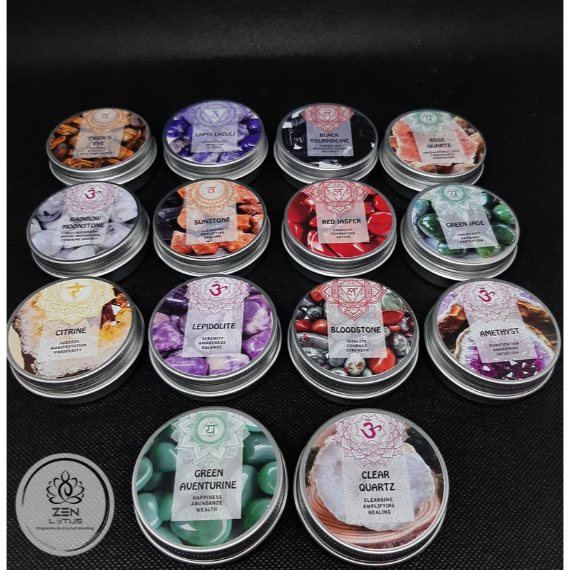 Jaydening Crystal Batu Alam Asli Natural Stone Rose Quartz, Lapis Lazuli, Clear Quartz, Amethyst,