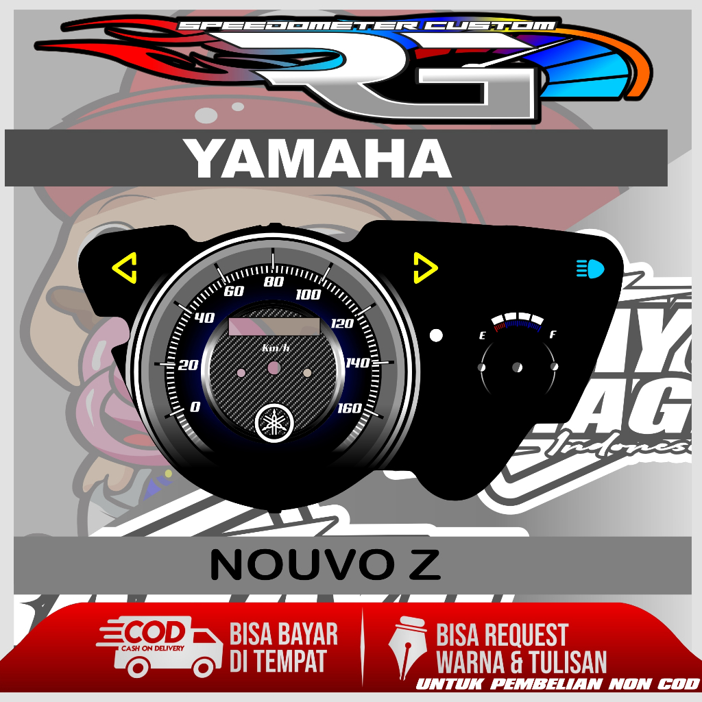 PAPAN SPEEDOMETER CUSTOM YAMAHA NOUVO Z PANEL SPEDOMETER CUSTOM YAMAHA NOUVO Z