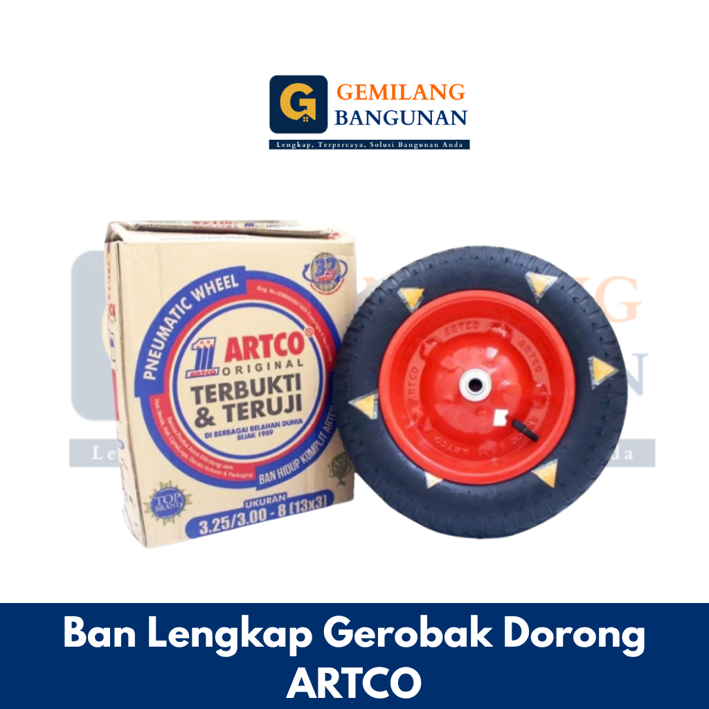 Ban Lengkap ARTCO / Ban Lengkap Gerobak Dorong ARTCO / Ban Komplit Gerobak Pasir  ARTCO / Roda Gerob