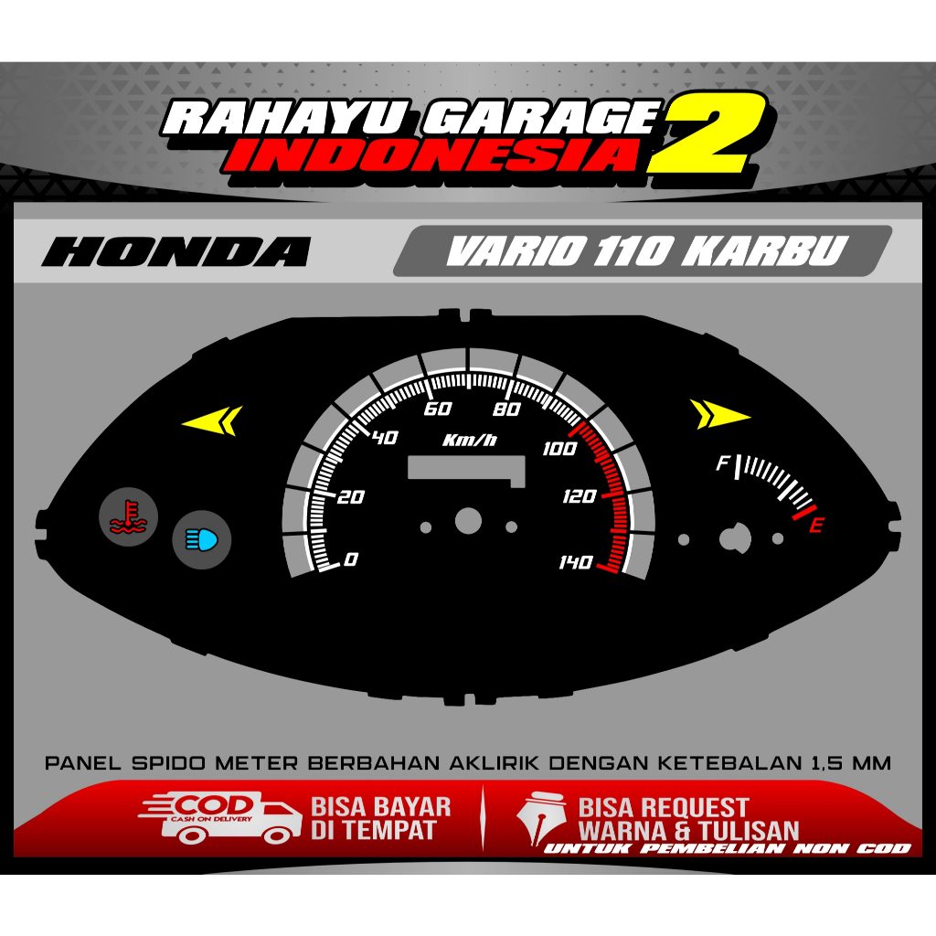 PAPAN SPEEDOMETER CUSTOM HONDA VARIO 110 KARBU