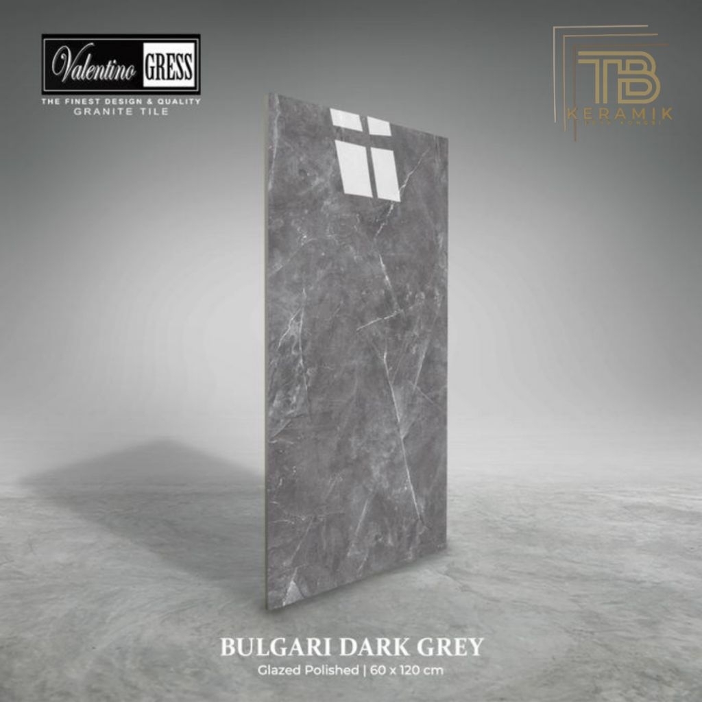 GRANITE VALENTINO GRESS 60x120 CM - BULGARI DARK GREY