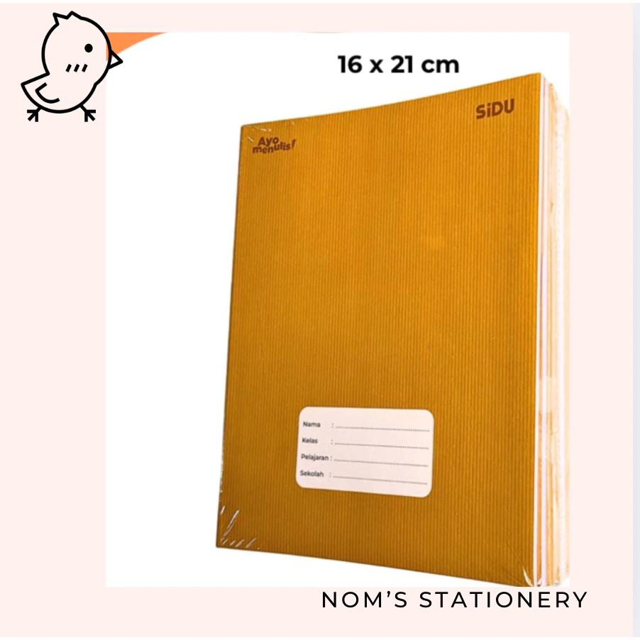 

Buku Tulis SiDU Sampul Coklat 60 Lembar / SiDU Kraft Craft 60 Lembar ( 1 Pack Isi 10 Buku )