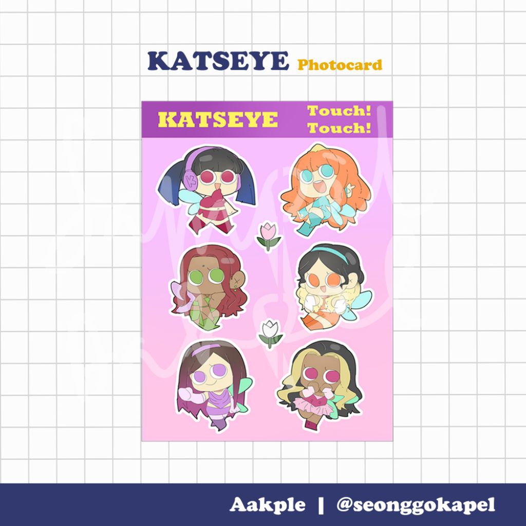 

Katseye stiker sheet kisscut Fanmerch
