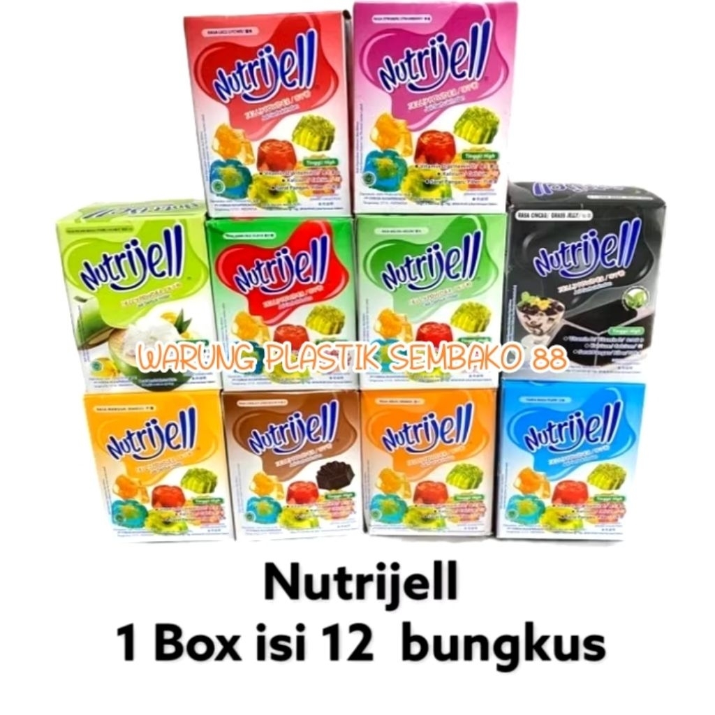 

Nutrijell Jelly Powder 10gr – Aneka Rasa Buah | 1 Pack Isi 12 Sachet