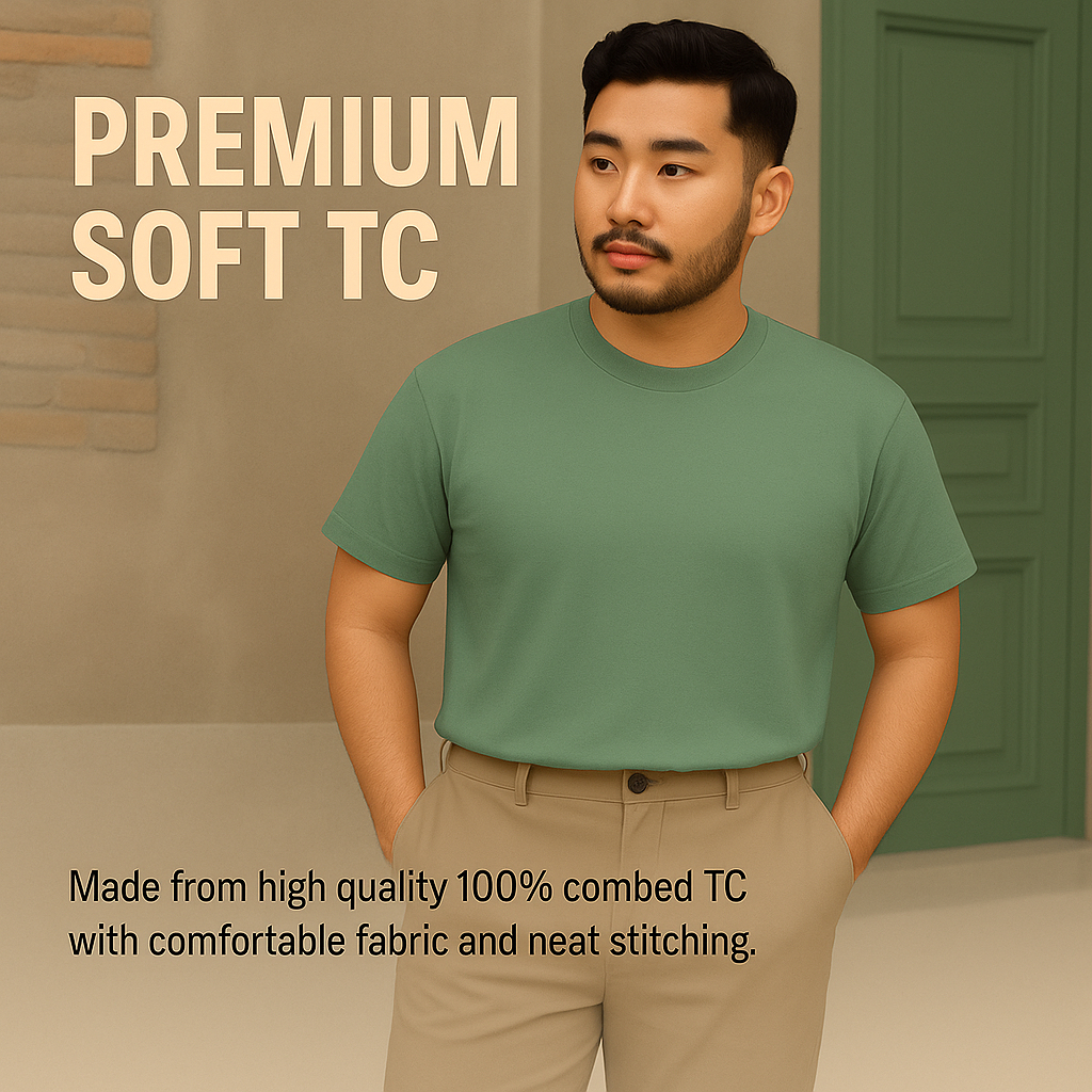 KAOS WARNA SAGE GREEN