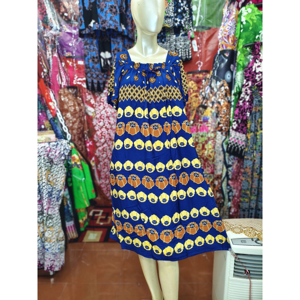 Daster Marissa Fuji Lengan Pendek Leher Sikak Karet LD 96 cm | Adem Nyaman