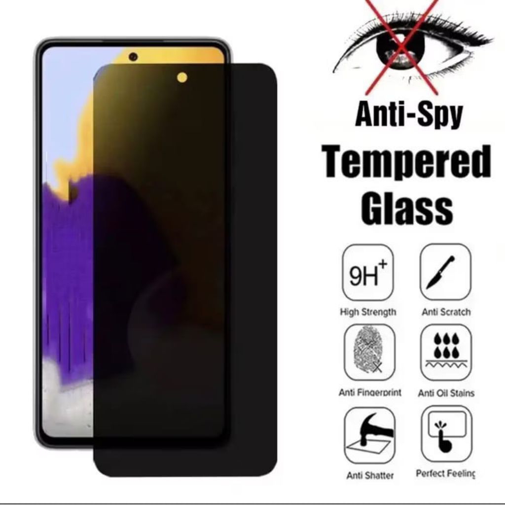 Benua-Tempered Glass Anti Spy Infinix Hot 30i Hot 30i NFC Hot 30 Hot 30 Play Hot 30 P NFC full layar
