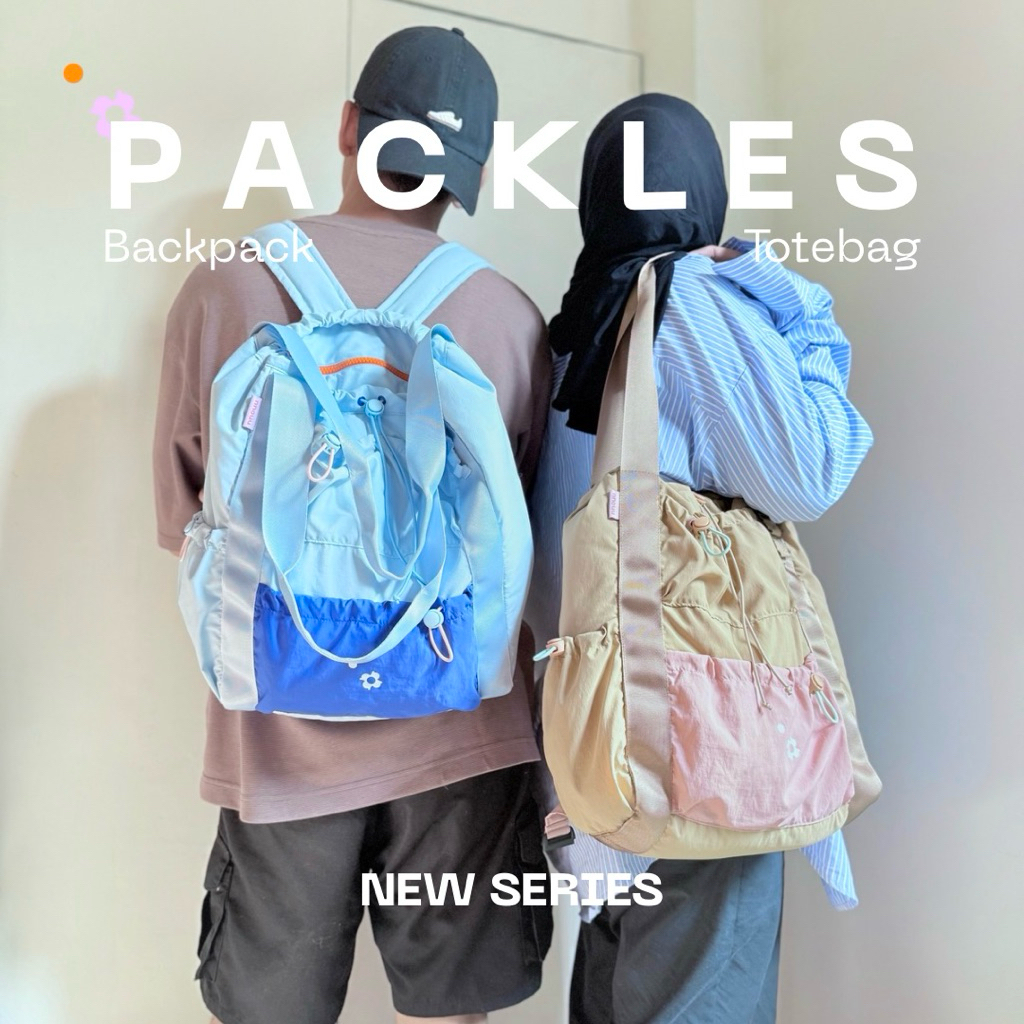 Nnouu PACKLES Bag | Puffy Backpack Totebag | Tas Ransel Bahu Pria Wanita