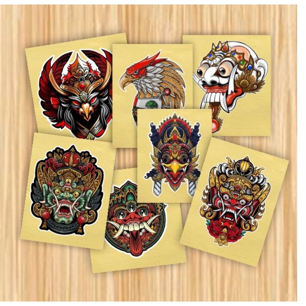 stiker barong, borong bali, seniman bocah, stiker doff, hp, motor