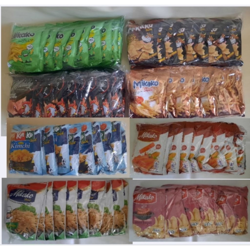 

Mikako snack per pack (18 gr x 10 bungkus) beli 10 pack harga grosir