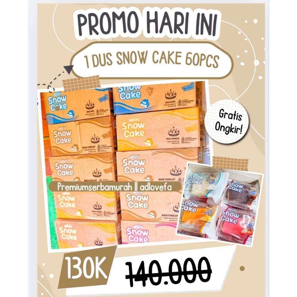 

Lovely Back - 1 DUS 60PCS MOCHI SNOWCAKE MIXVARIAN