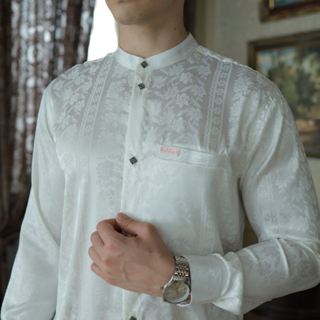 kemko ahlan jacquard terbaru kemko ahlan putuh polos