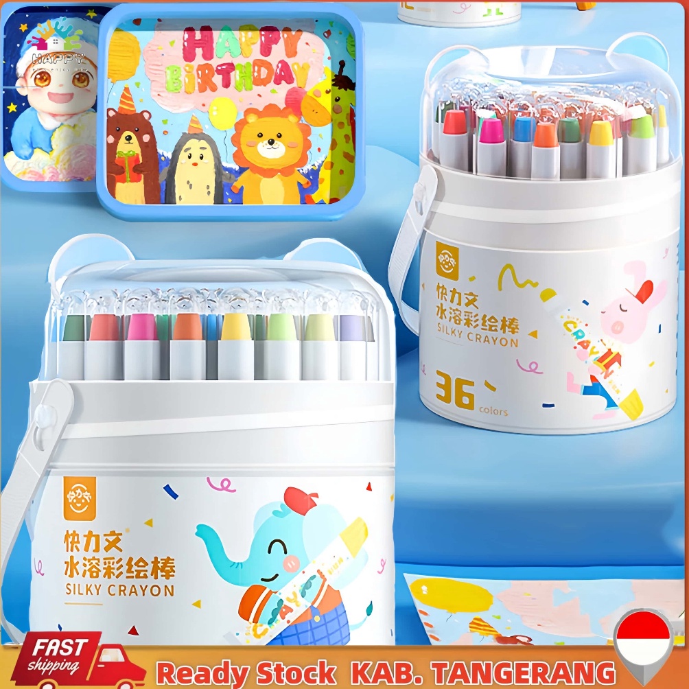 

Crayon Putar Washable 243648 Color Crayon For Kids Tidak Beracun yang Dapat Dicuci Seni Gambar Pastel Minyak Crayon Tidak Kotor Ditangan Washable Non Toxic Krayon Anakanak KODE X6Z5
