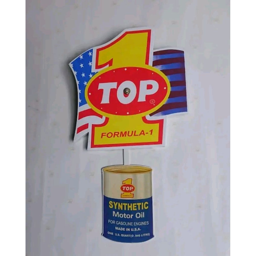 jam dinding enamel iklan oli top1