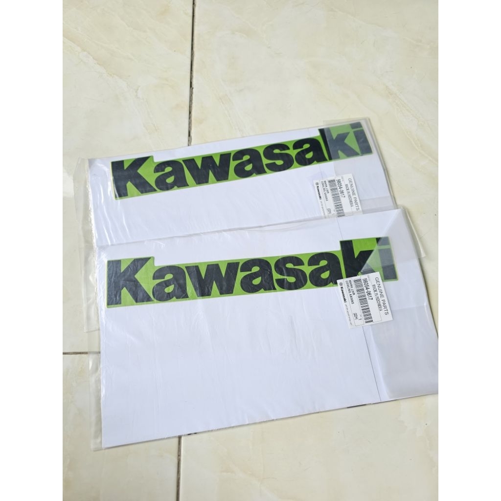 striping stiker Fairing bawah ninja rr old hijau metalik 2010 2011 original Kawasaki