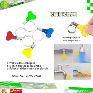 (SKO) Kapas dan Klem Ikatan Zernii 7/8 Bisa untuk Filter Zerni Selang Air Gas Elpiji LPG Dengan Knop