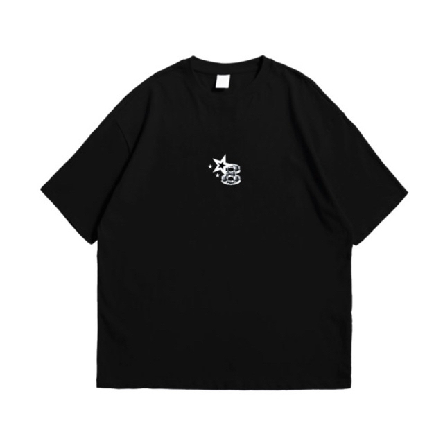 kaos hitam oversize Heavyweight Cotton Combed 16's || eight